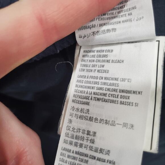 Y2K Hollister Jacket Womens Large Blue Quilted Cotton Zip Front Mock Neck - Picture 10 of 11